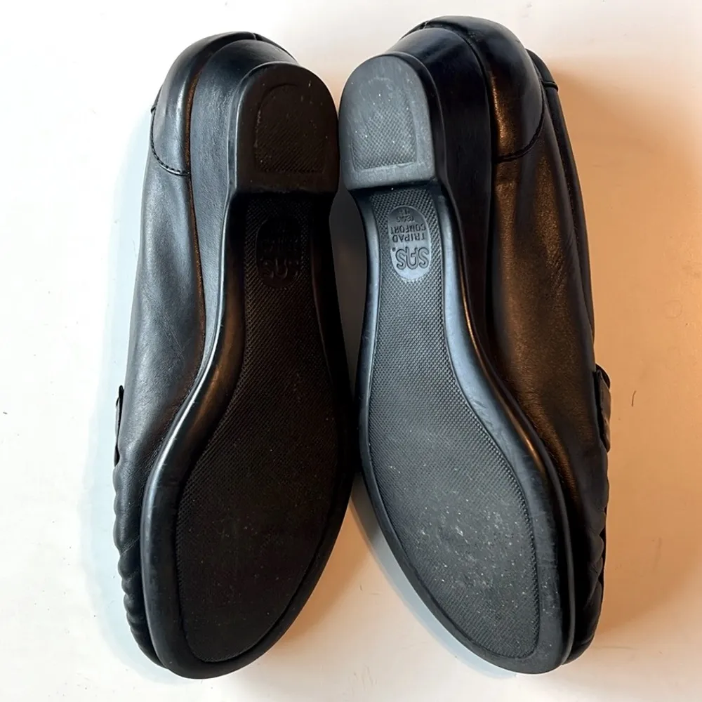 SAS Easier Slip on Leather Loafer 7.5M Black Comfort Shoe Size 7.5 - Image 6