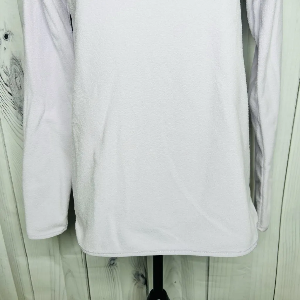 North Face Sweatshirt Womens Sz S Light Purple Fleece 1/4 Zip Pullover Outdoor - Image 3