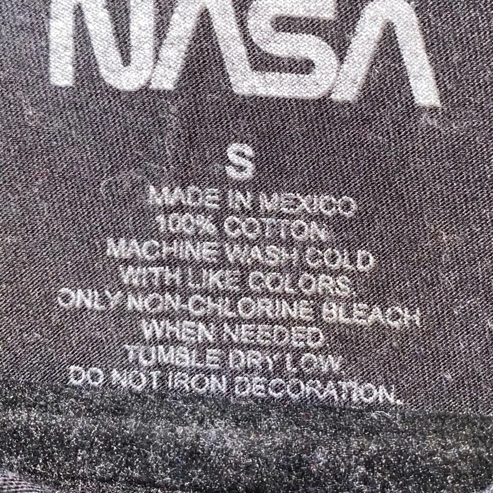 NASA Black Graphic Tee Shirt - Image 3