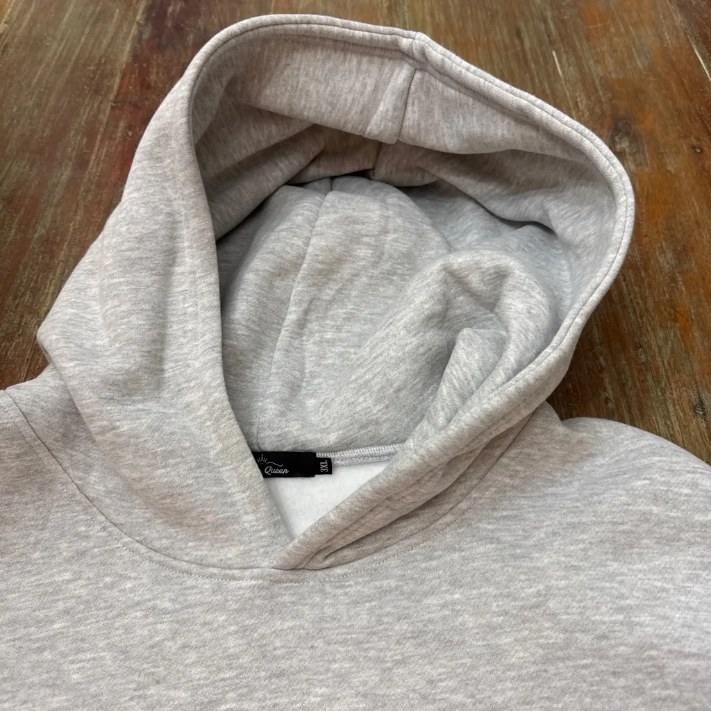 Trendy Queen Amazon Women’s Gray Hoodie Plus Size 3X - Image 6