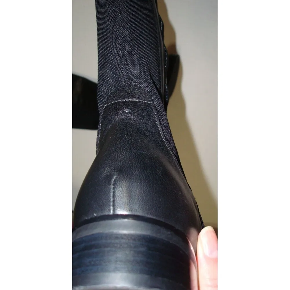 New $300 Black Womens 6.5 Cole Haan Leather Stretch Boots Tall Knee NWT Izzy - Image 6