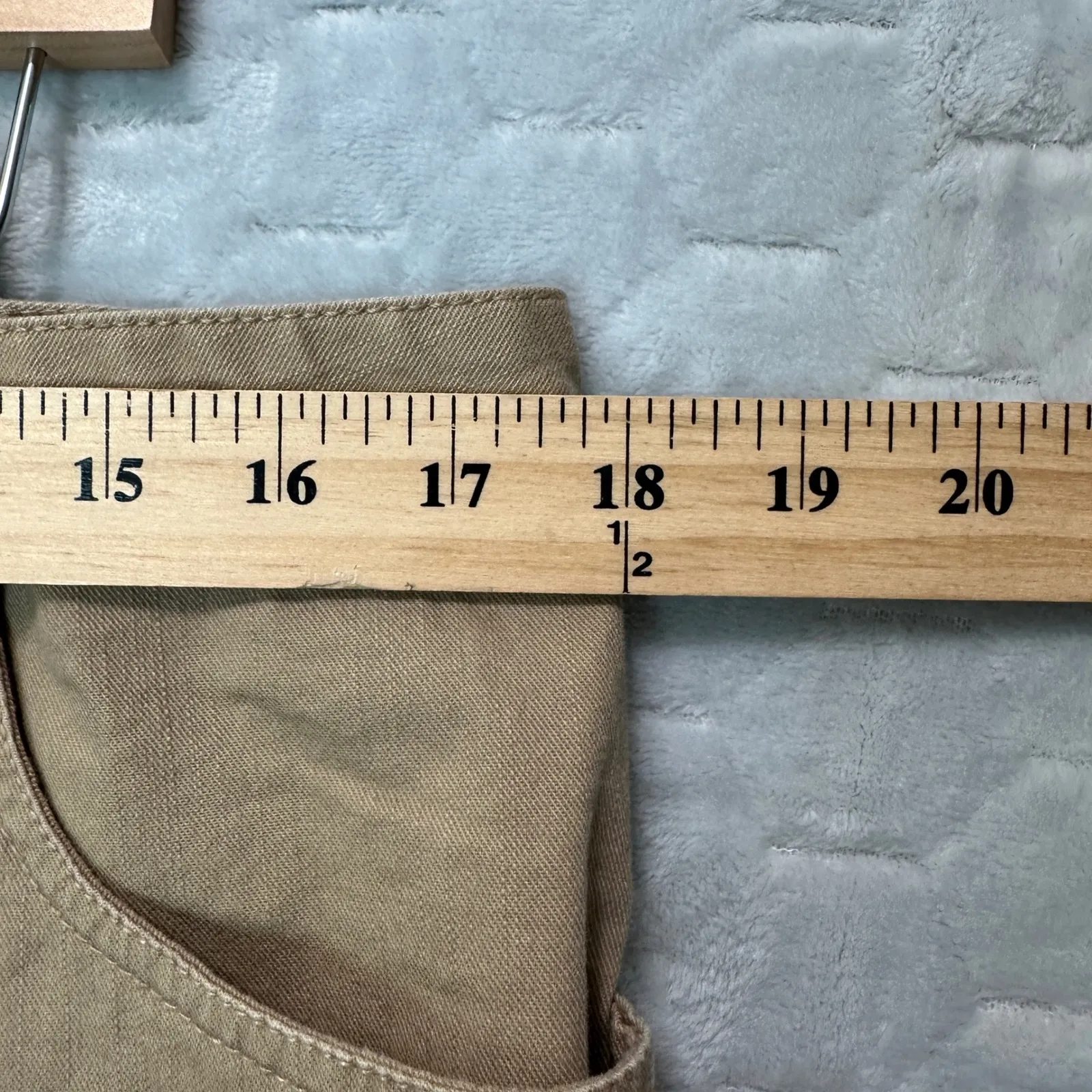 Hearts of Palm Embellished Pants Khaki Cotton Blend Casual Trousers Size‎ 16 Tan - Image 5