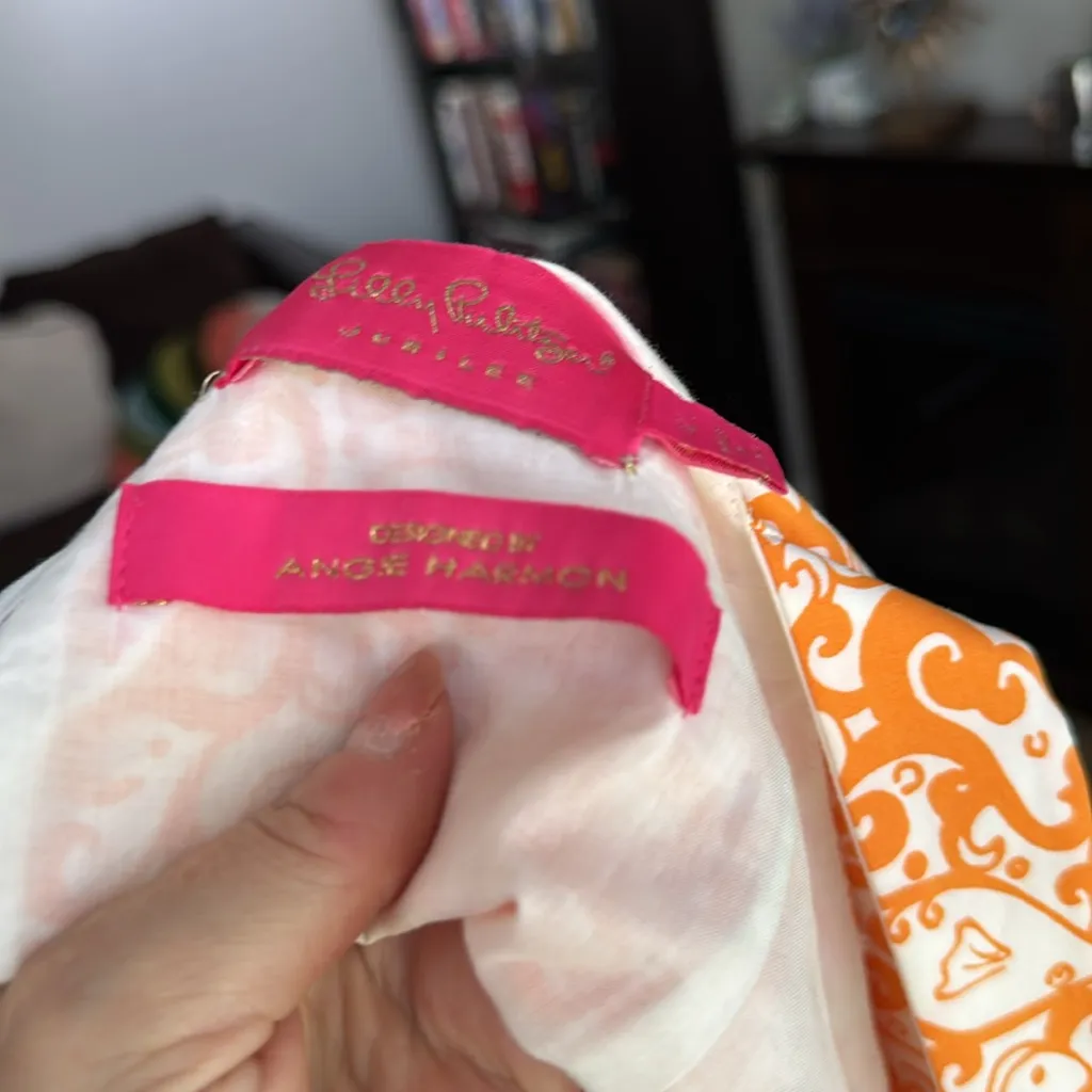 Lilly Pulitzer Rare Jubilee Angie Harmon Beaded Shift OJ Orange Catalina Size 12 - Image 11