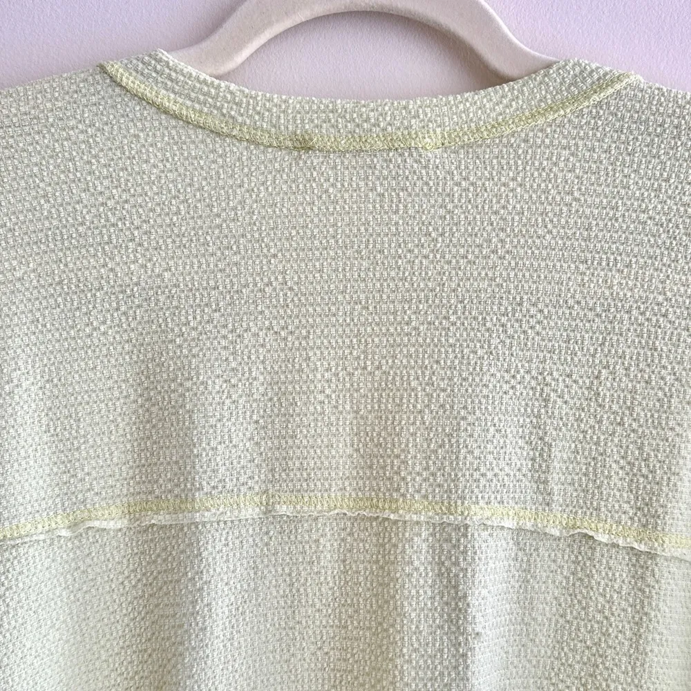 entro V-Neck Dolman Sleeve Bright Green Tee, Women’s Casual Waffleknit Blouse - Image 13