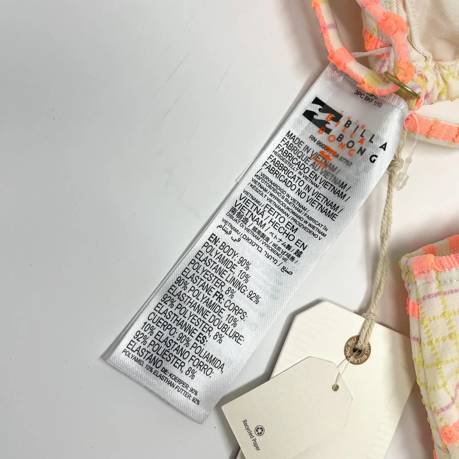 BILLABONG Plaid Bikini Set S/M - Image 15