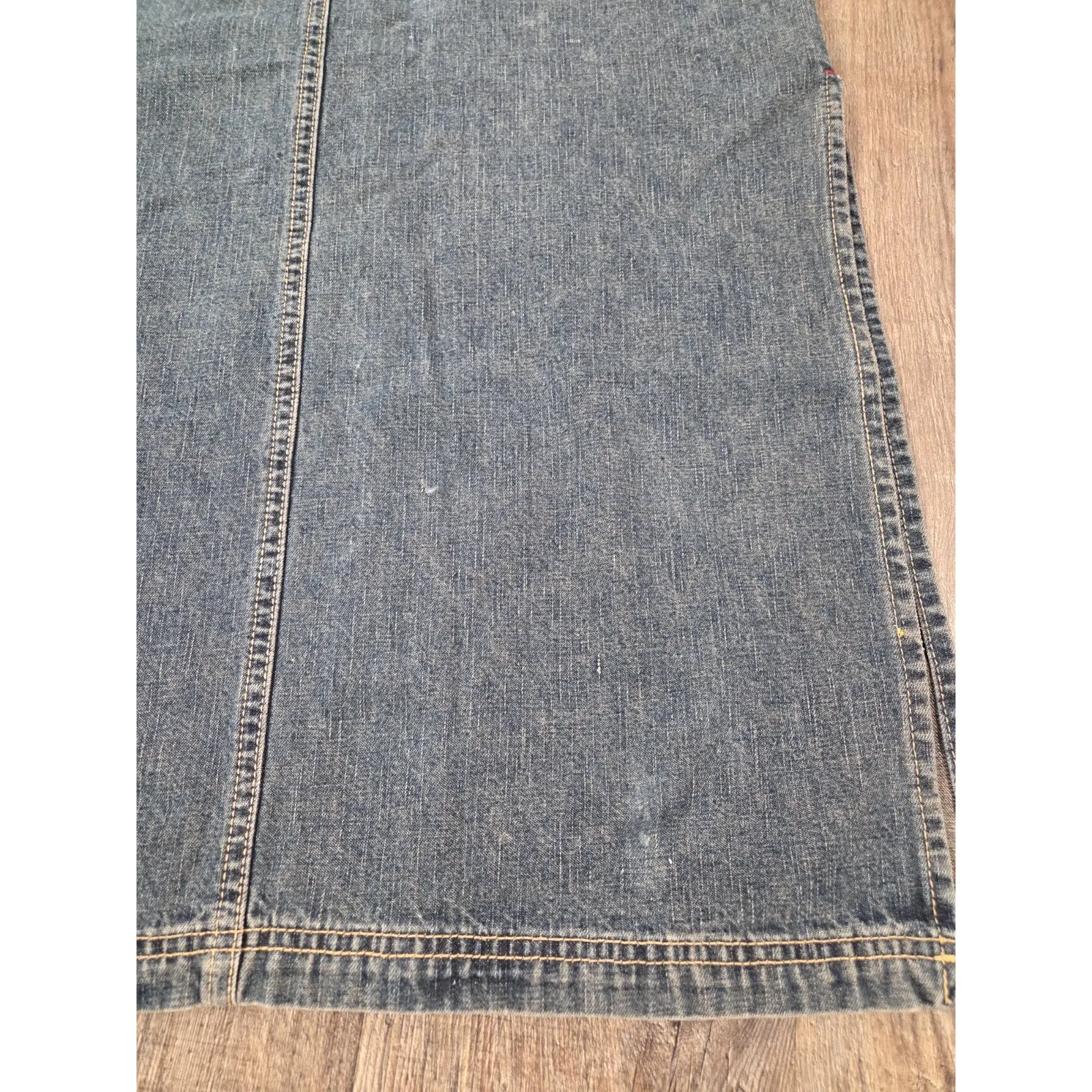 Unionbay Vintage 2000s Y2K Dark Wash Grunge Maxi Jean Denim Skirt Long Size 9 - Image 7