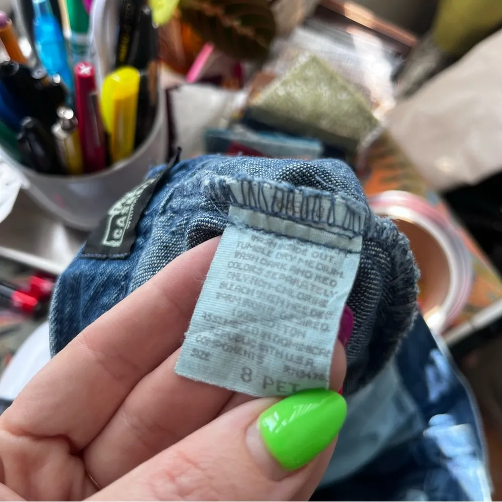 Vintage 90s  Casuals Denim Trouser Style Tapered Leg Jeans 8 Petite - Image 4