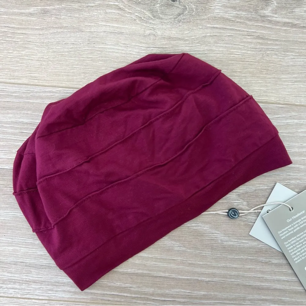 NEW Cardani Headwear Bordeaux Bamboo Comfort Cap Red - Image 6