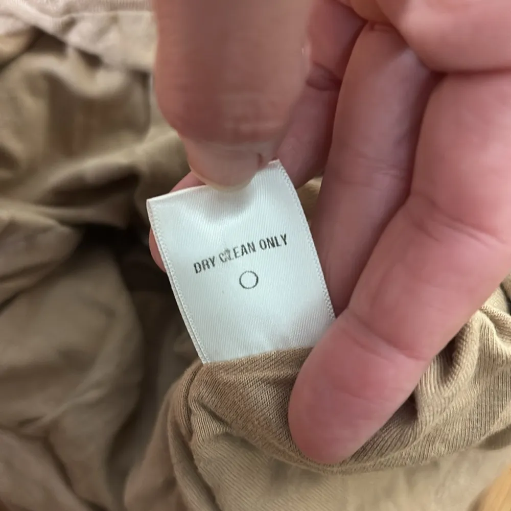 A.L.C. Pull on Ruched Linen‎ Blend Skirt Tan size Small - Image 4