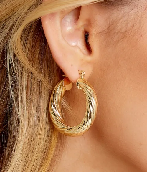 VICI Gold Twist Hoops  - Image 2