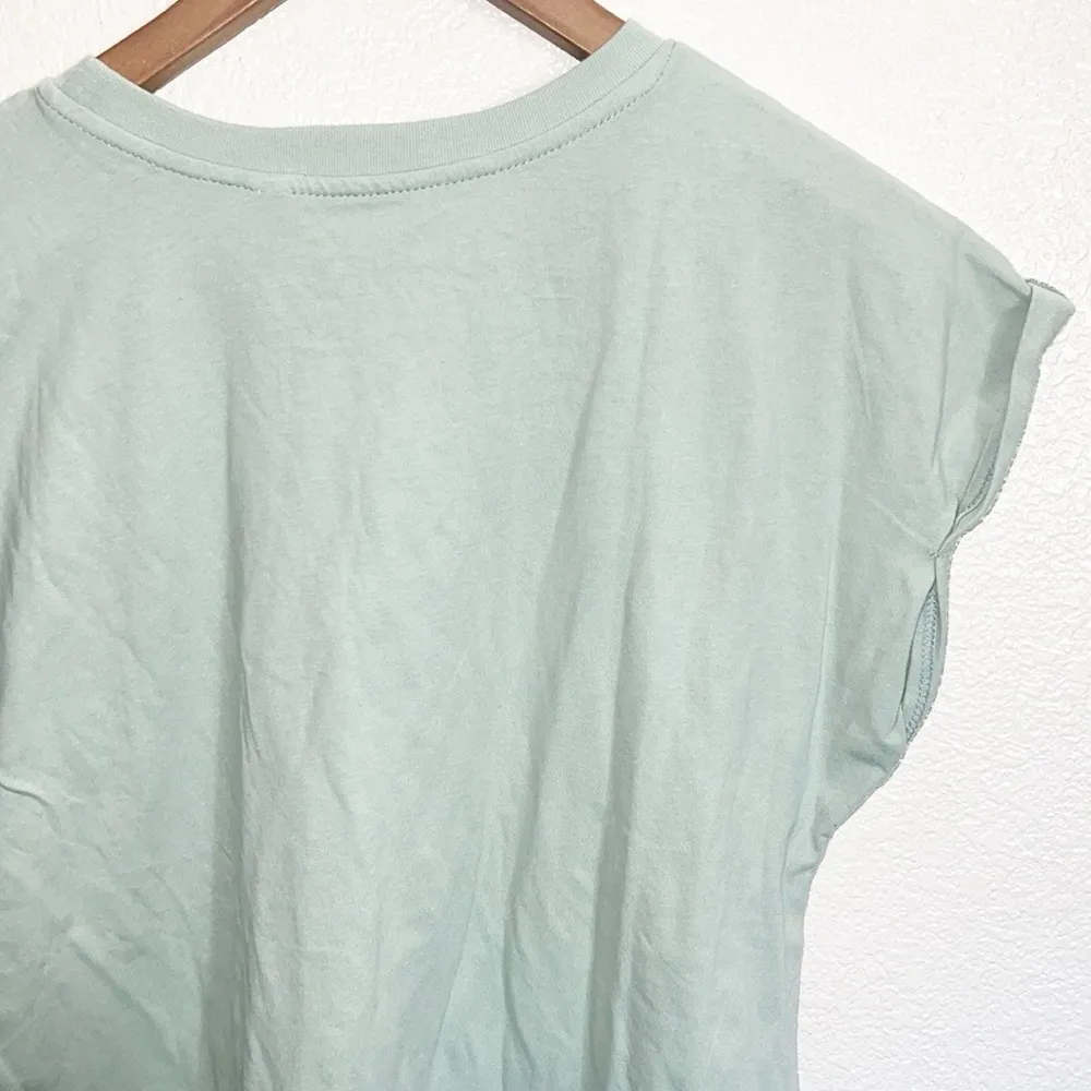 Portrend Willow Boutique Flower Floral Bouquet Boot Cap Sleeve Mint Graphic Tee Green Size L - Image 9