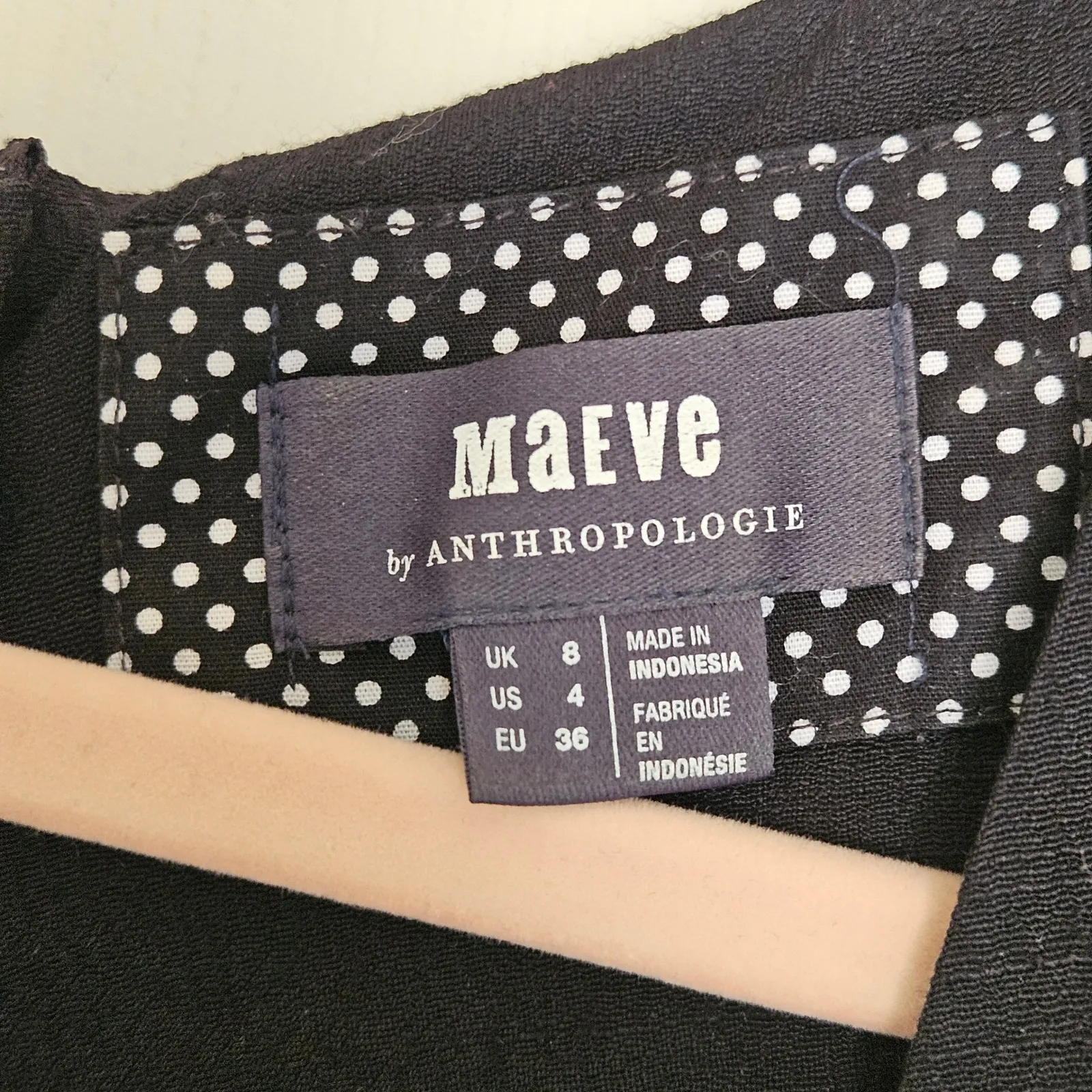 Maeve‎ Anthropologie Black Square Neck Button Front Wide Leg Jumpsuit Size 4 - Image 4
