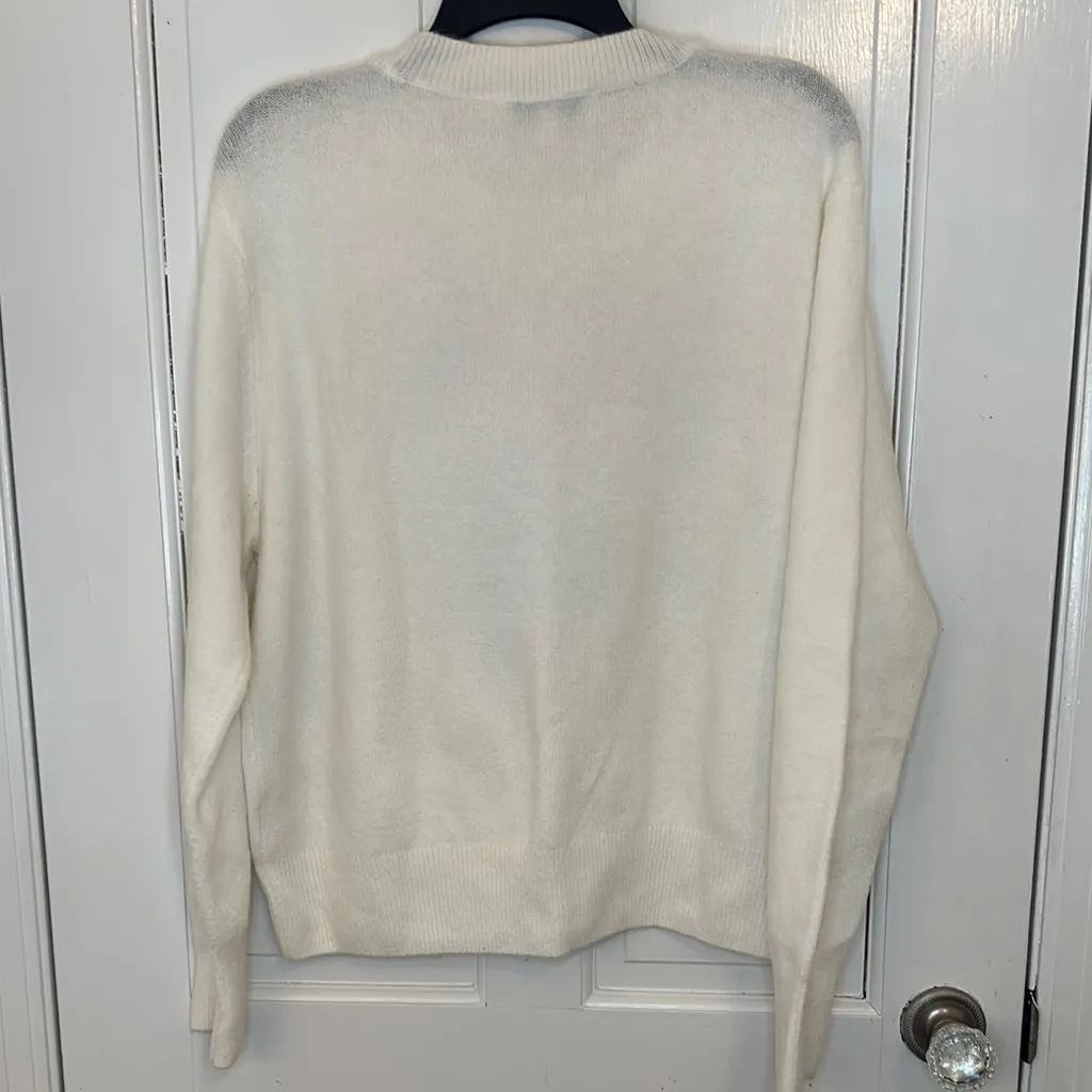 Cece Off White Sweater‎ Black Bow size XL NWT - Image 4