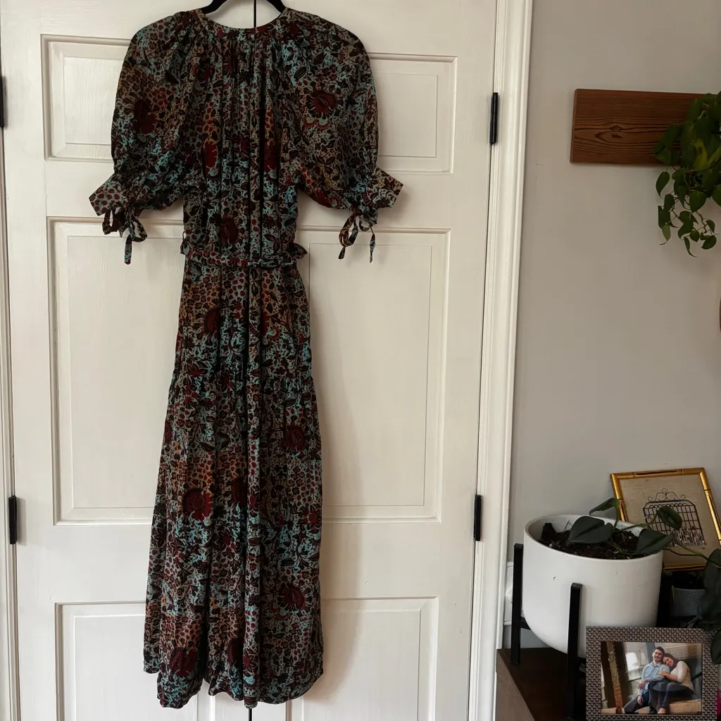 2023 Summer Ulla Johnson Selena Coverup Midi Dress Lapis Size P XS Boho Wedding - Image 13