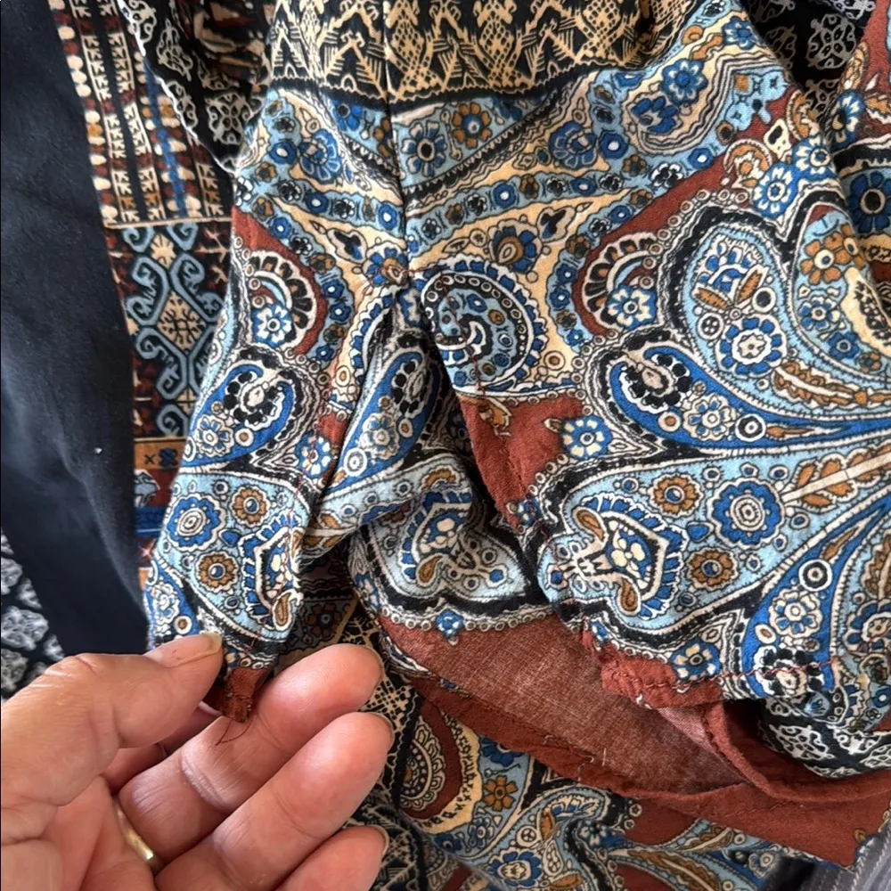 Tribal.jeans Women's Multicolor Bohemian Top Orange Size M - Image 5