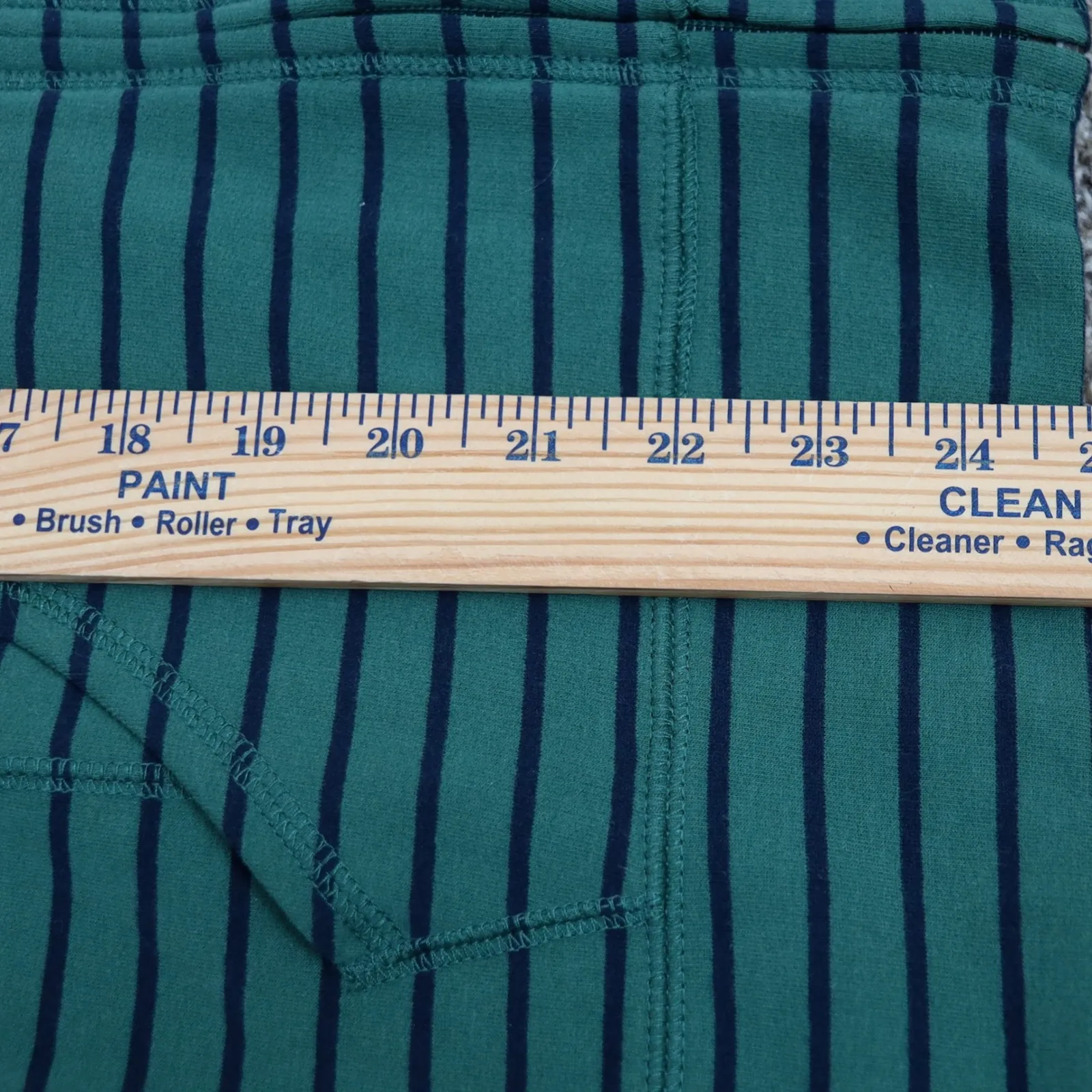 L.L.Bean Striped Full Zip‎ Jacket Women's Small Regular Green Blue Cotton Blend - Image 10