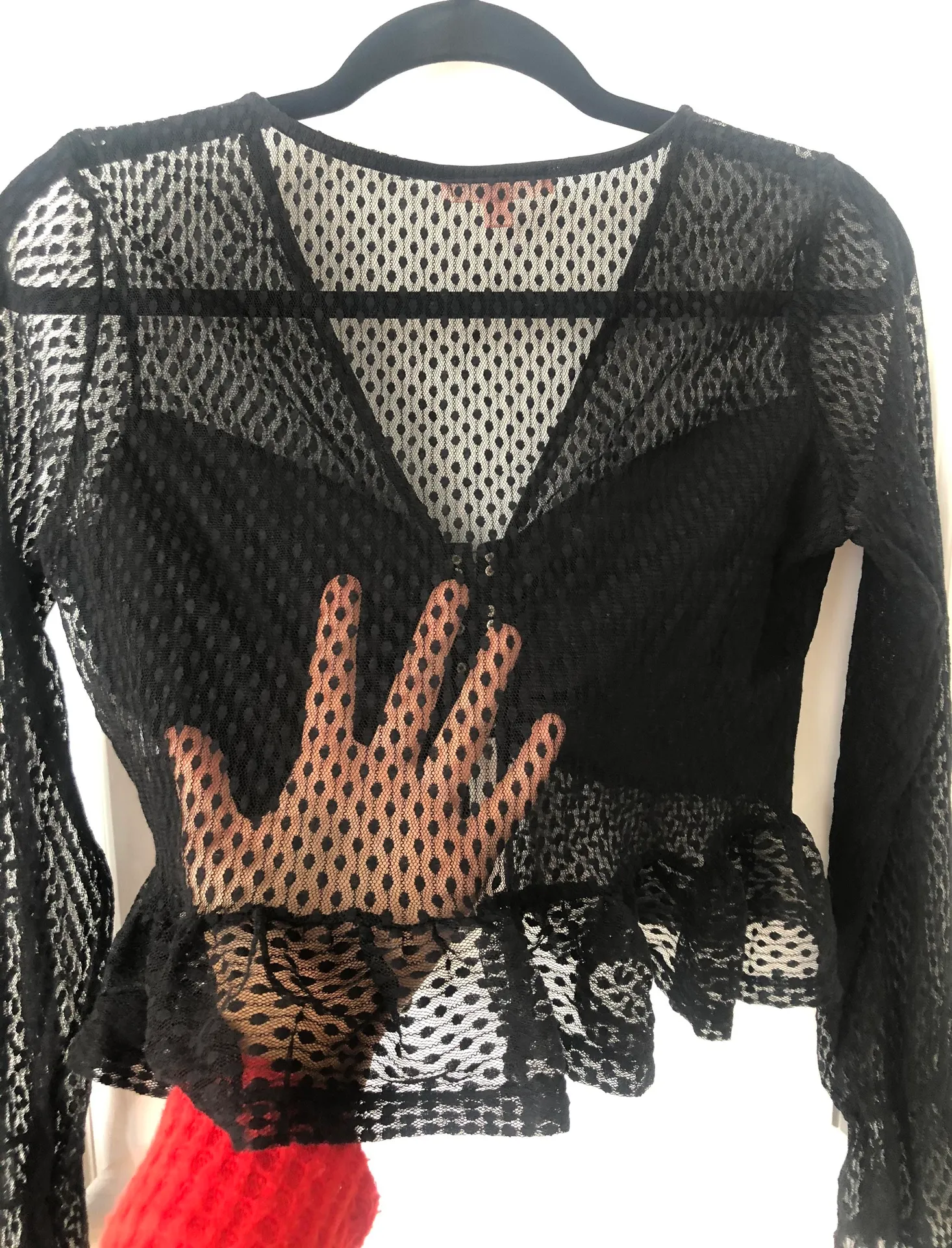 Peach Puff Boutique Long Sleeve Cropped Blouse - Image 8