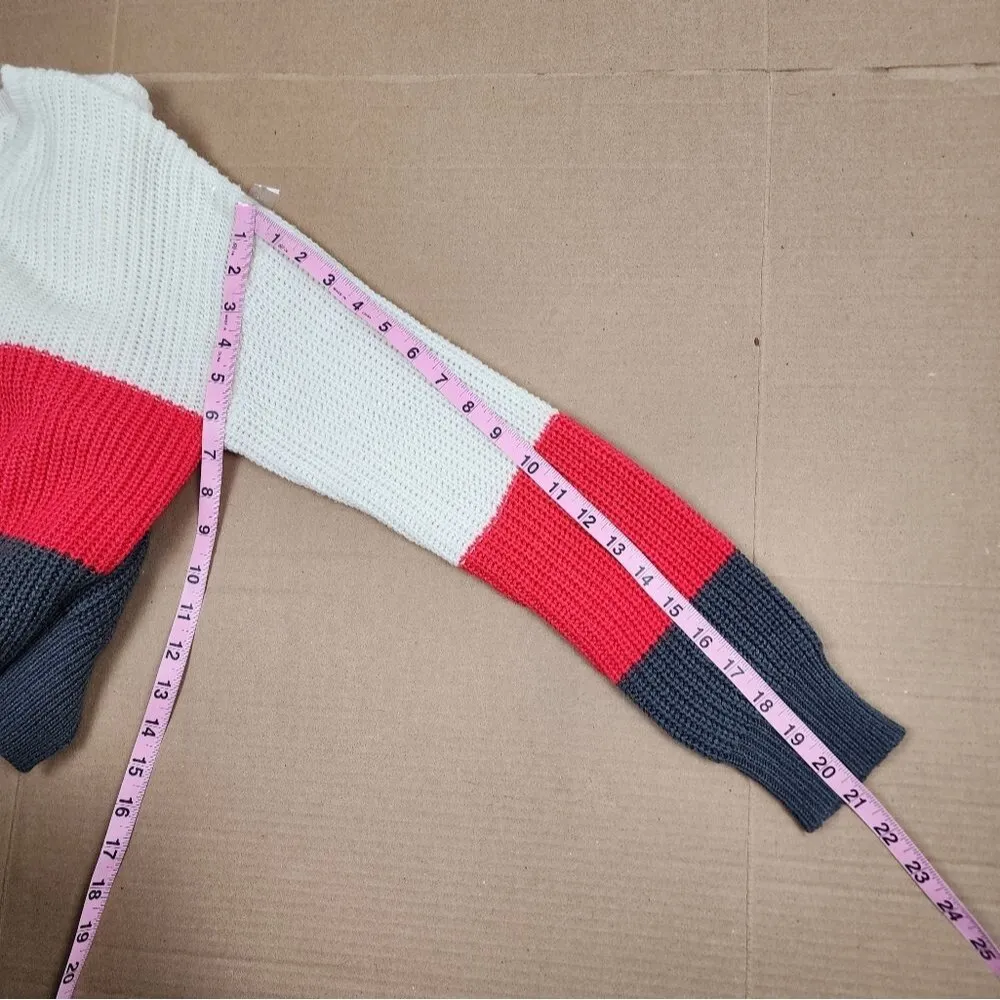 Rue 21 Ribbed Crop Sweater Top Tricolor Size L juniors - Image 8