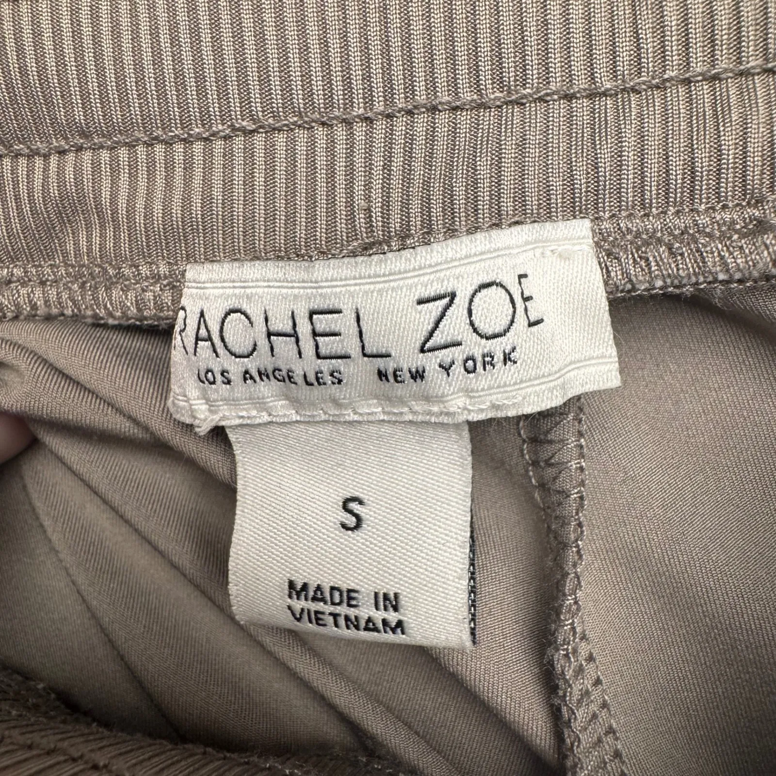 Rachel Zoe Women Jogger Pants Gray Size S Drawstring Waist Ribbed Cuffs Casual - Image 4