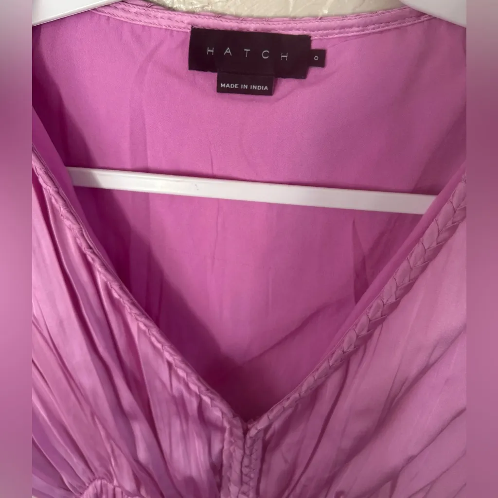 Hatch Maternity Women’s THE WINSLET PLEATED MAXI Dress Size 0 Orchid Mauve Pink - Image 4