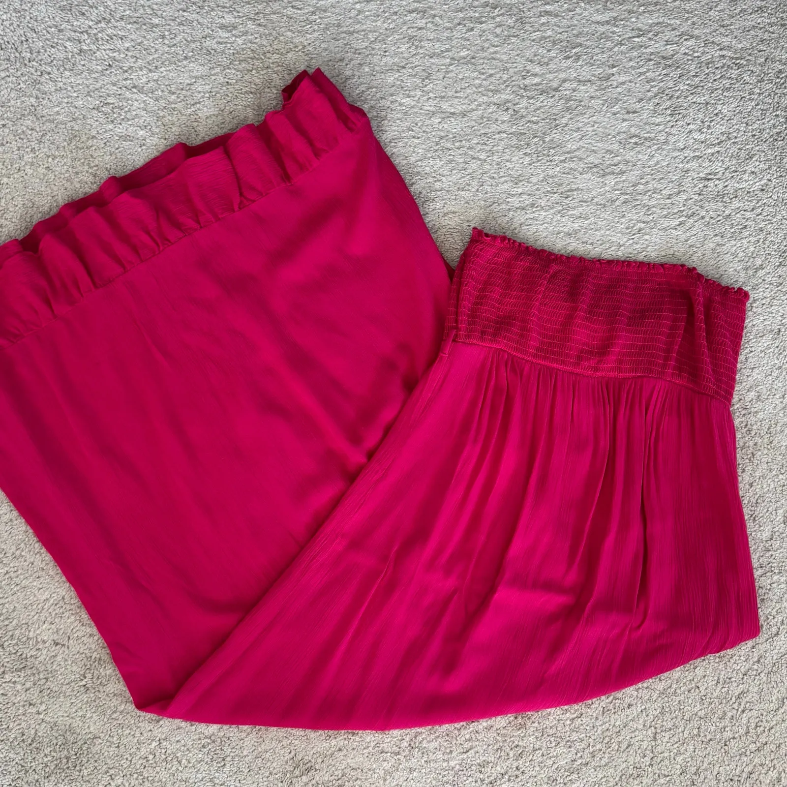 VTG Juicy Couture Beach Royalty Smocked Maxi Pink Small FLAWED ELASTIC N… - Image 3