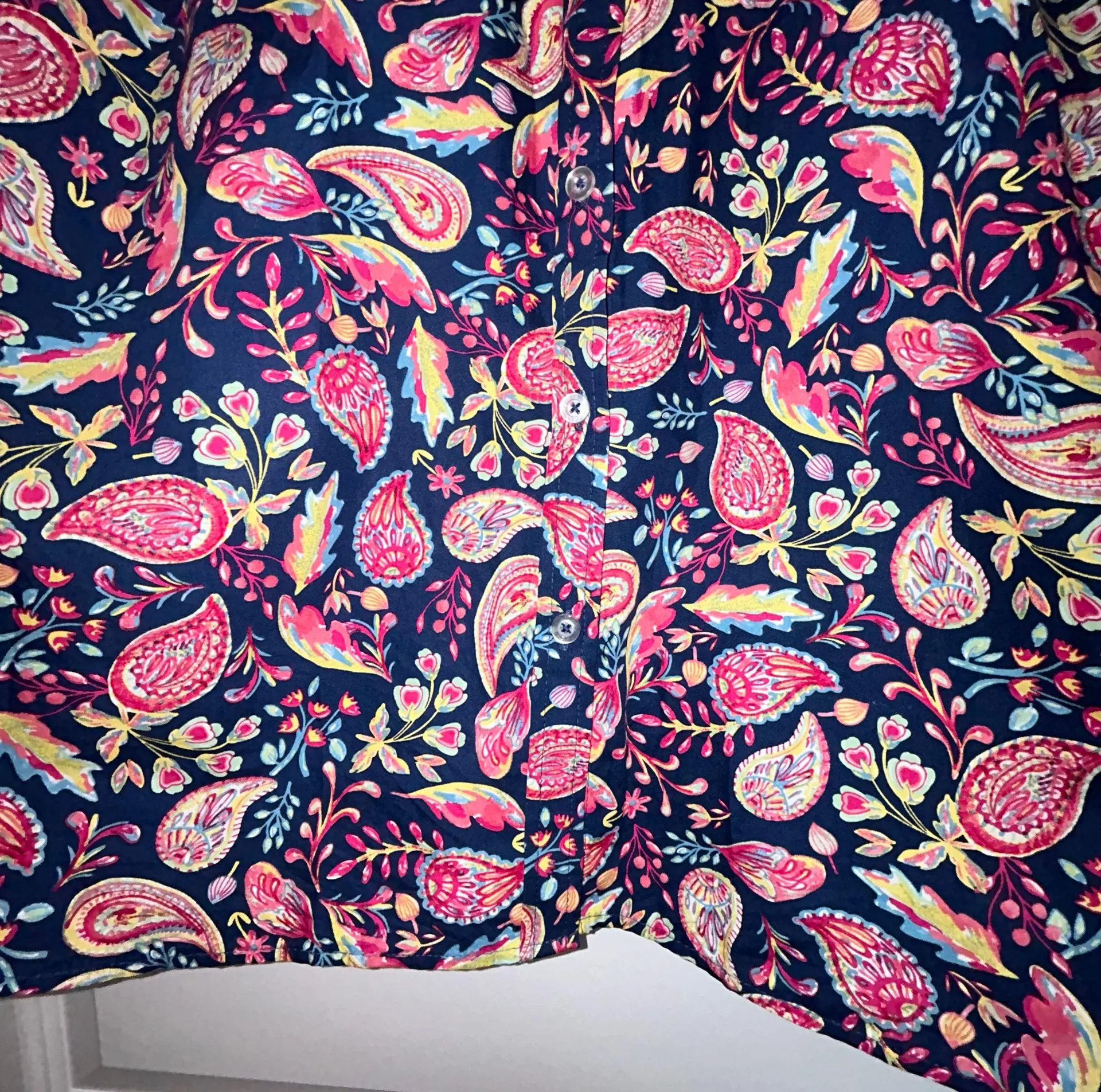 Paisley Print Long Sleeve Button Front Shirt - Image 3