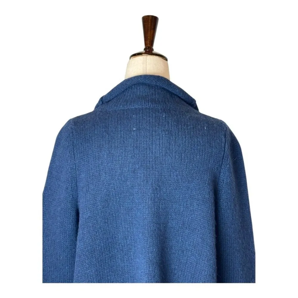 Zadig & Voltaire Sweater Women Small Blue Alpaca Wool Daphnee Patch Cardigan - Image 4