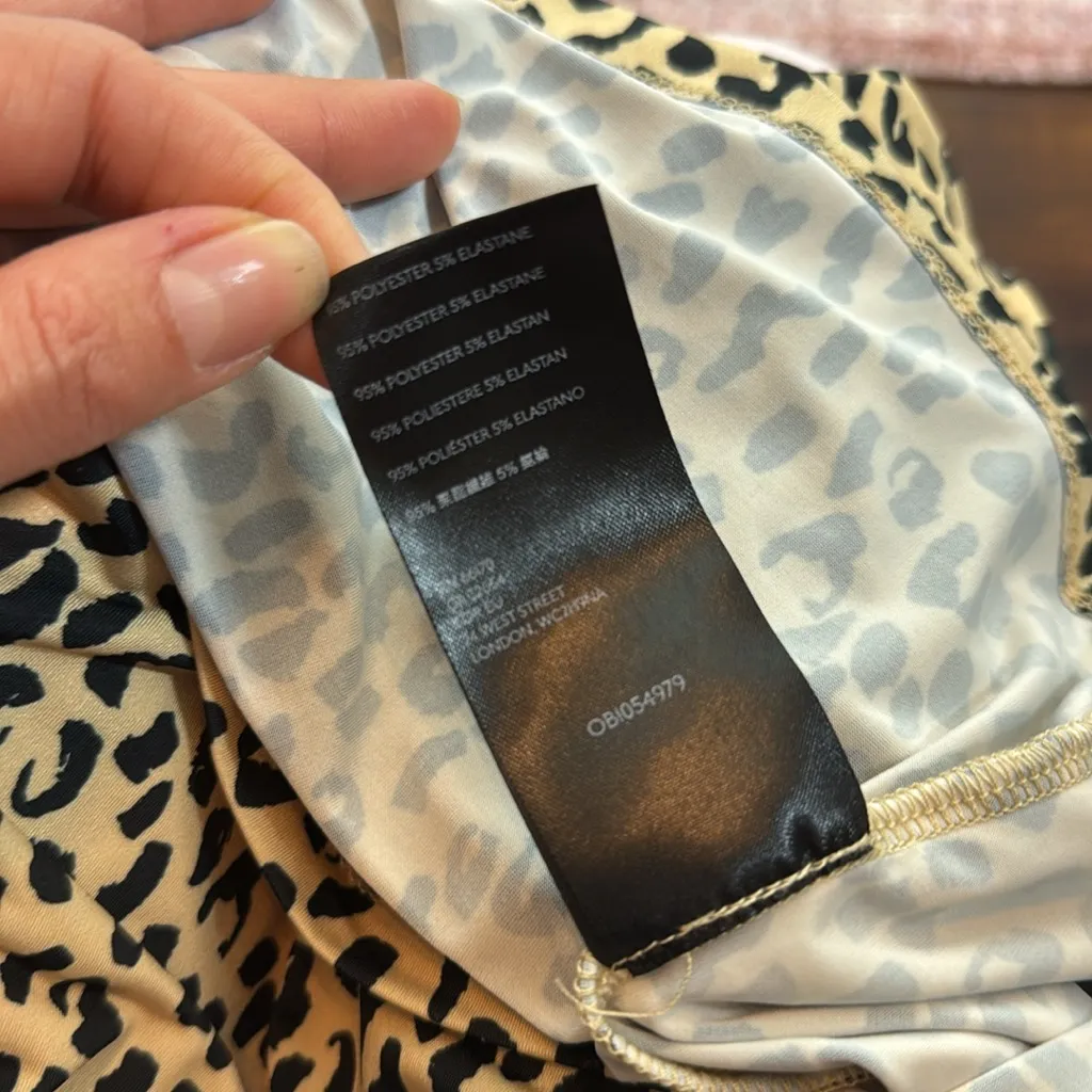 Urban Outfitters Y2K‎ Cowl Neck Leopard Top Size Medium - Image 4