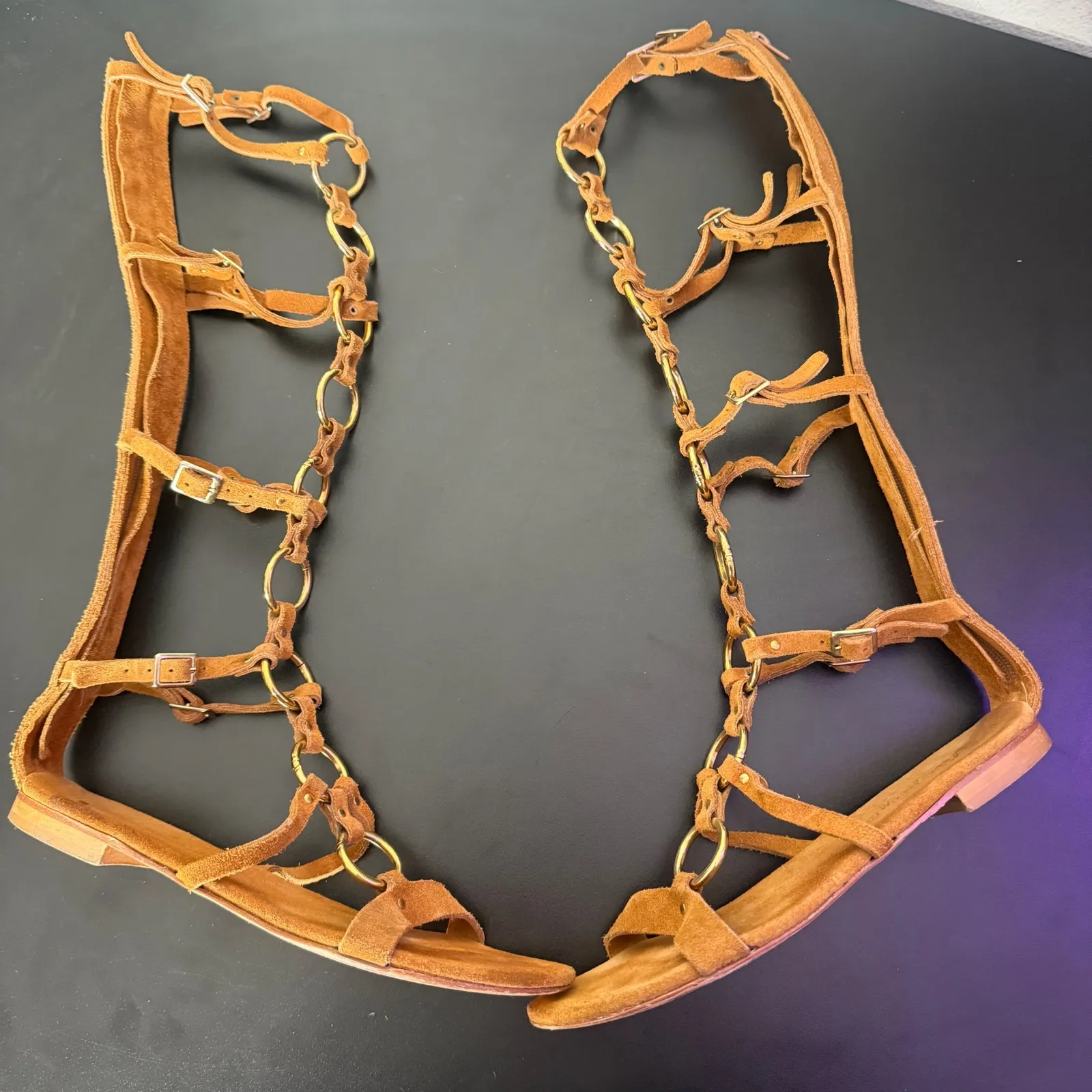 Free‎ People Road Trip Tall Gladiator Sandals Size 37 Festival BOHO Hippie Shoes - Image 2