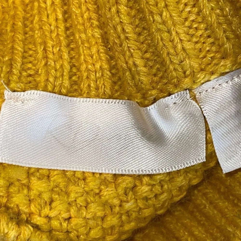RD Style Womens Pullover Sweater Acrylic Blend Turtleneck Knit Yellow Size XS - Image 5