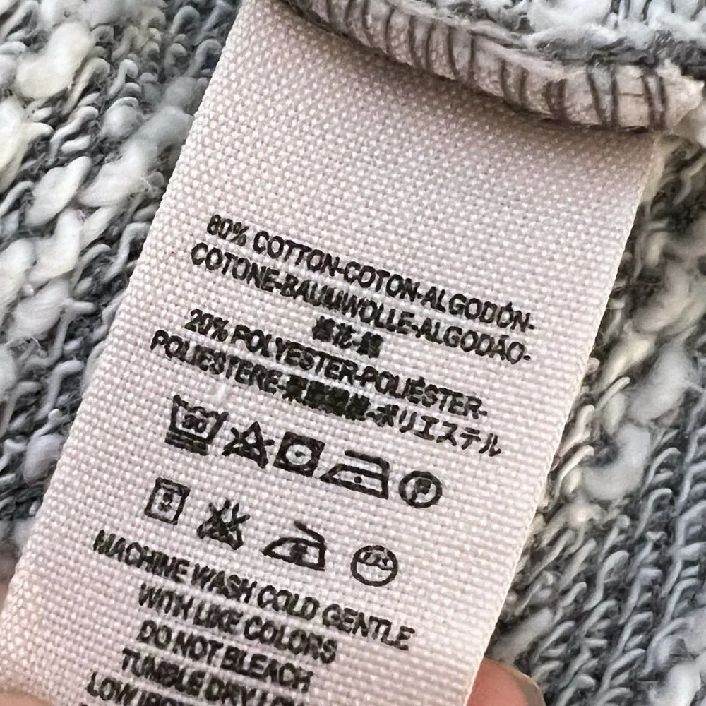 Free People In The Loop Cardigan Gray Waterfall French Terry Size L Boho - Image 10