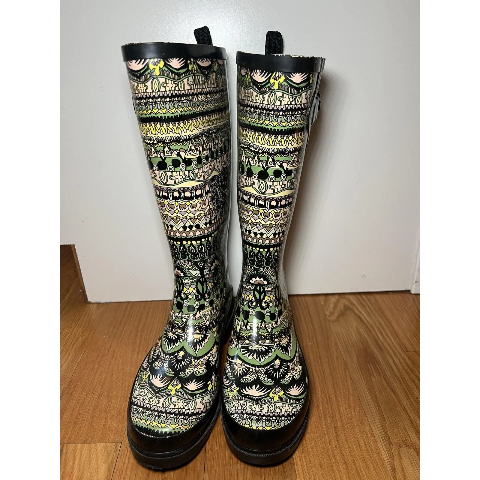 Sakroots Rain Boots Womens Size 7 Multicolor Geometric Knee High Waterproof - Image 2