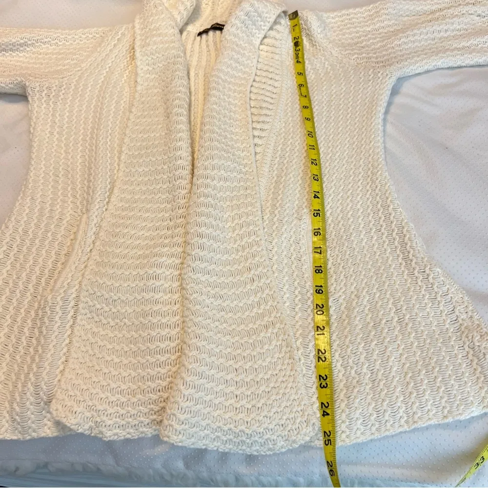 Guess Jeans Open Front Cotton Knit Sweater Cardigan Women’s Size Large Cream - Image 11