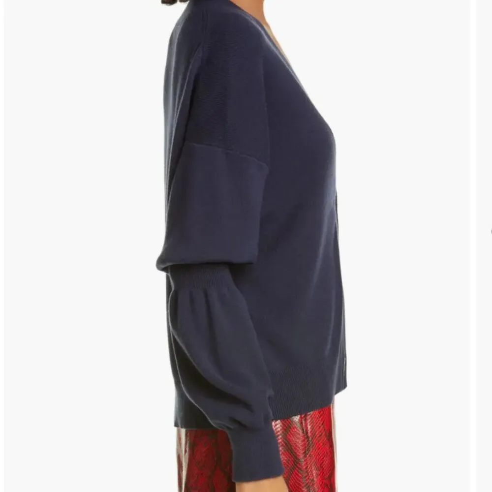 Tibi Double Cuff Cardigan in Navy Size S - Image 3