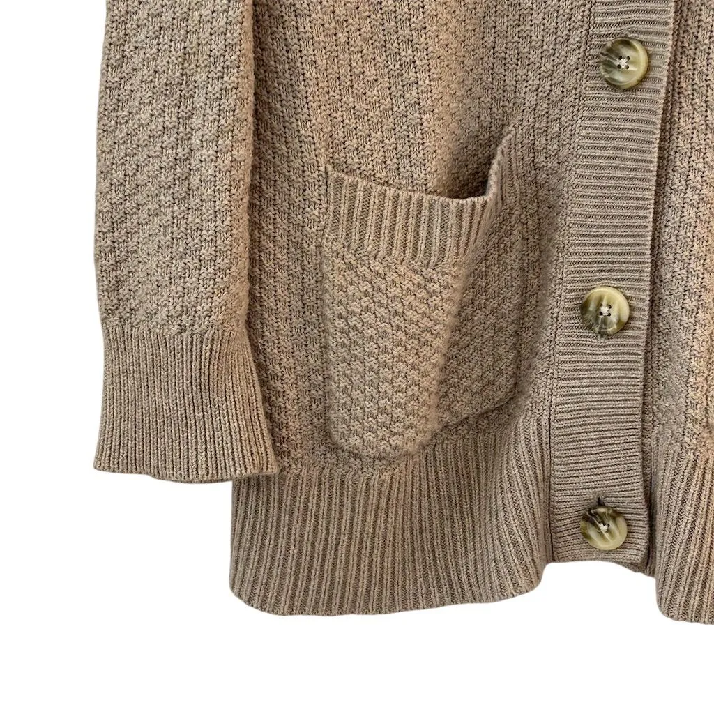 Aerie Women's XS Beige Button-Down Cardigan Sweater V-Neck Casual - Image 5