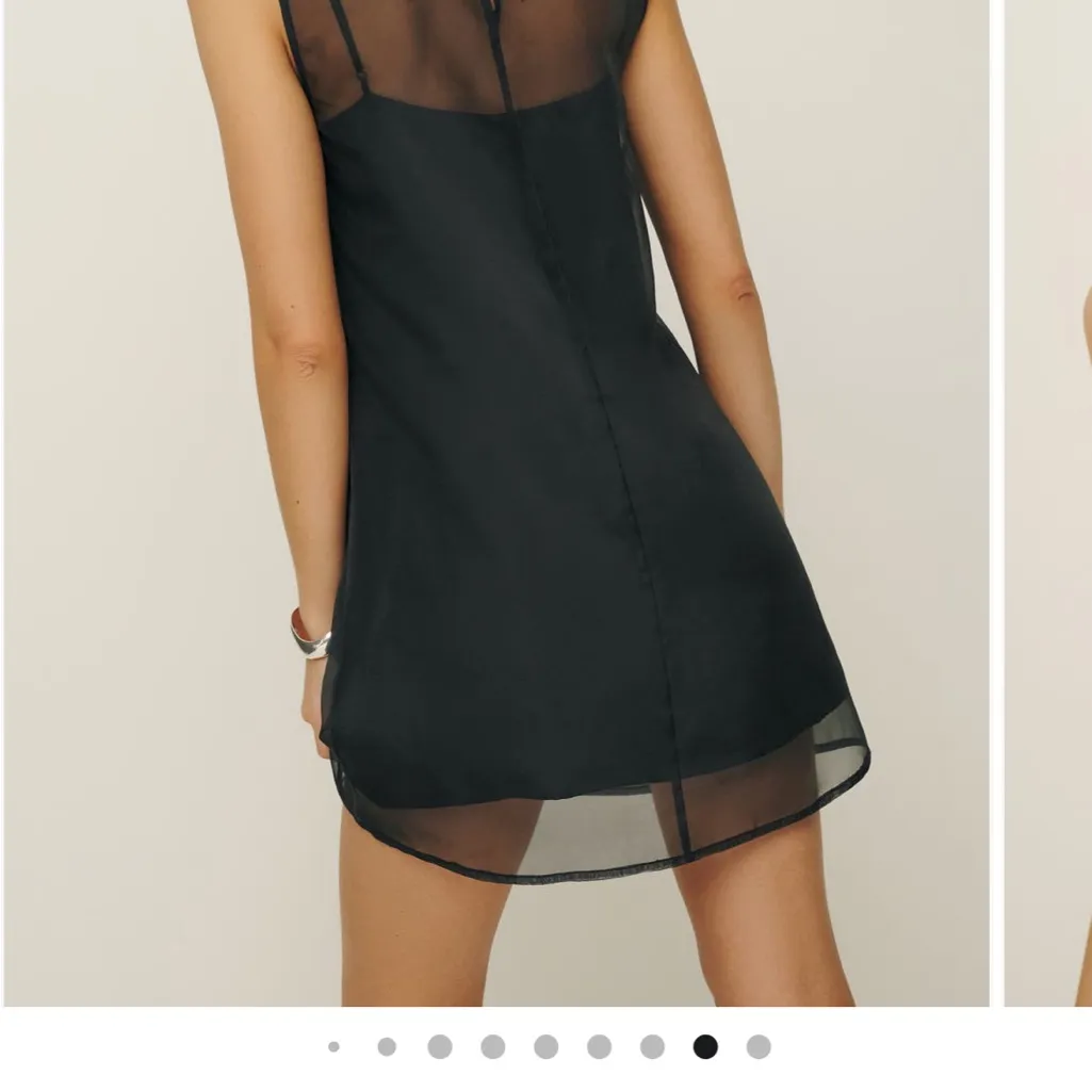NEW NWT Reformation Vina Sheer Overlay Minidress Black Size 4 Overlay Only! - Image 3