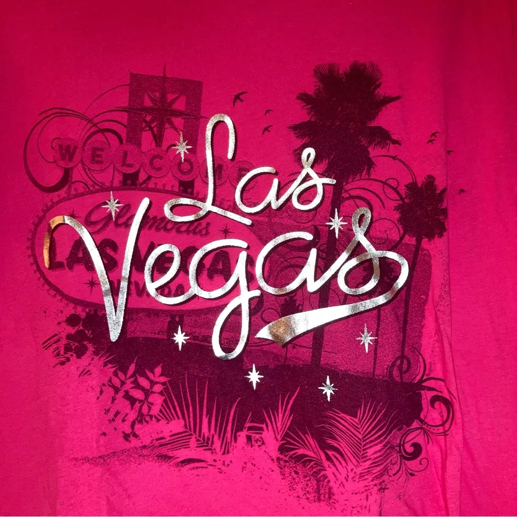 Pink Las Vegas Graphic T-Shirt - Image 4