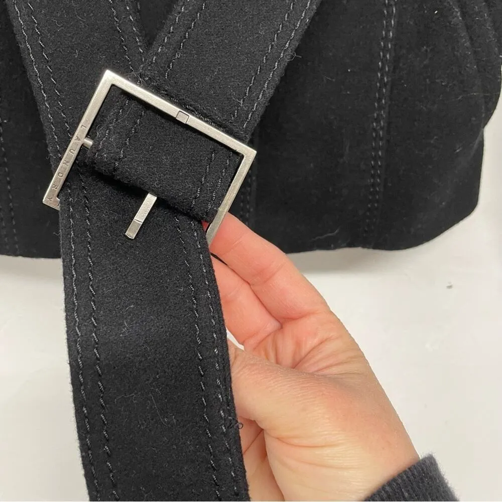 Laundry Shelli Segal Black Belted Short Trench Coat 4 - Image 4