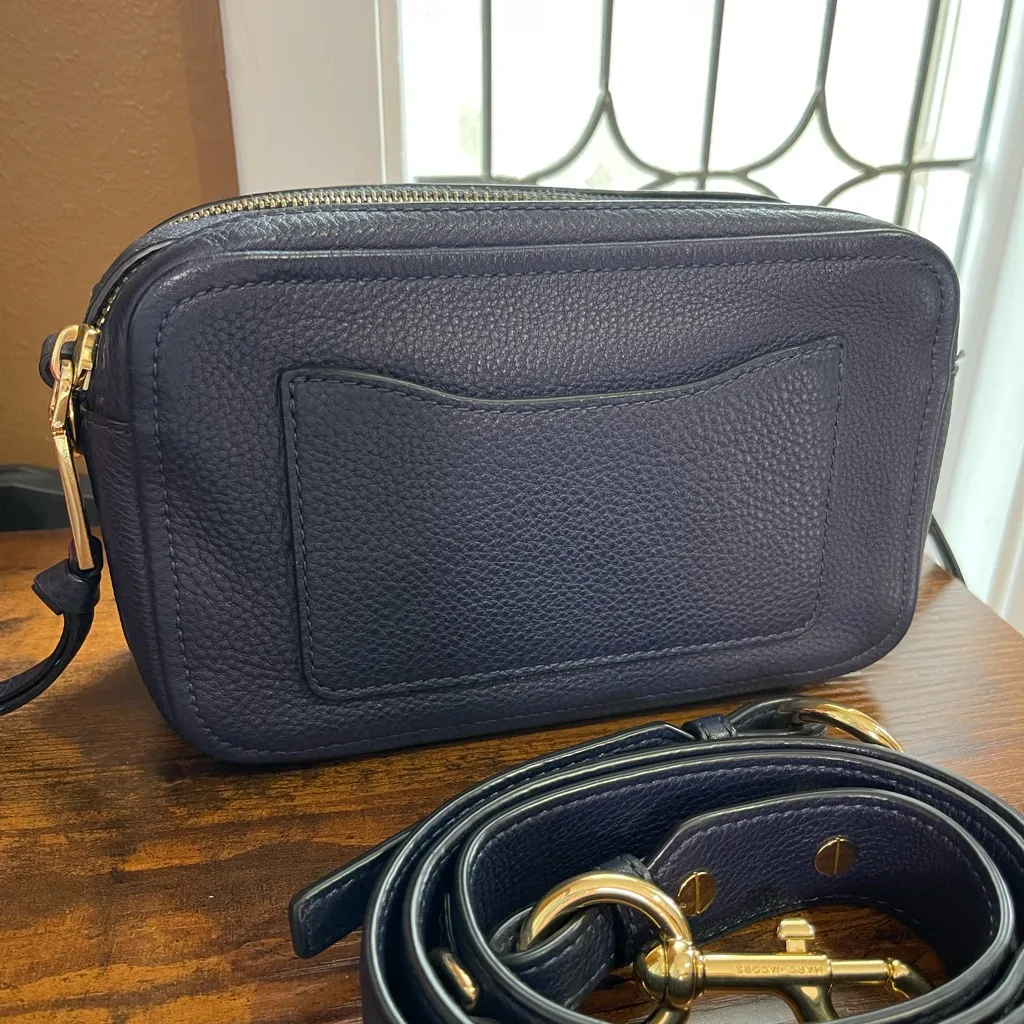 Marc Jacobs The SoftShot Navy Leather Crossbody Bag - Image 5