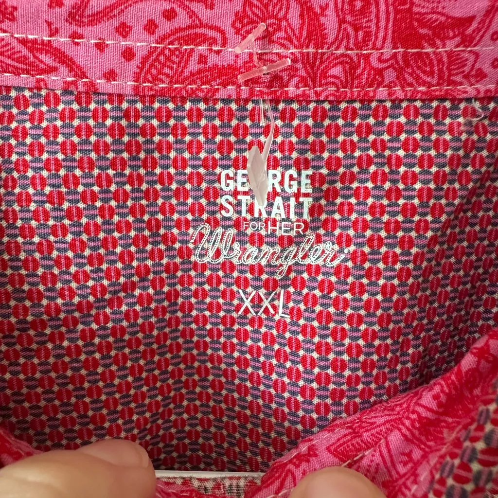 Women’s WRANGLER Western George Strait For Her Button Down Shirt Size XXL - Image 5