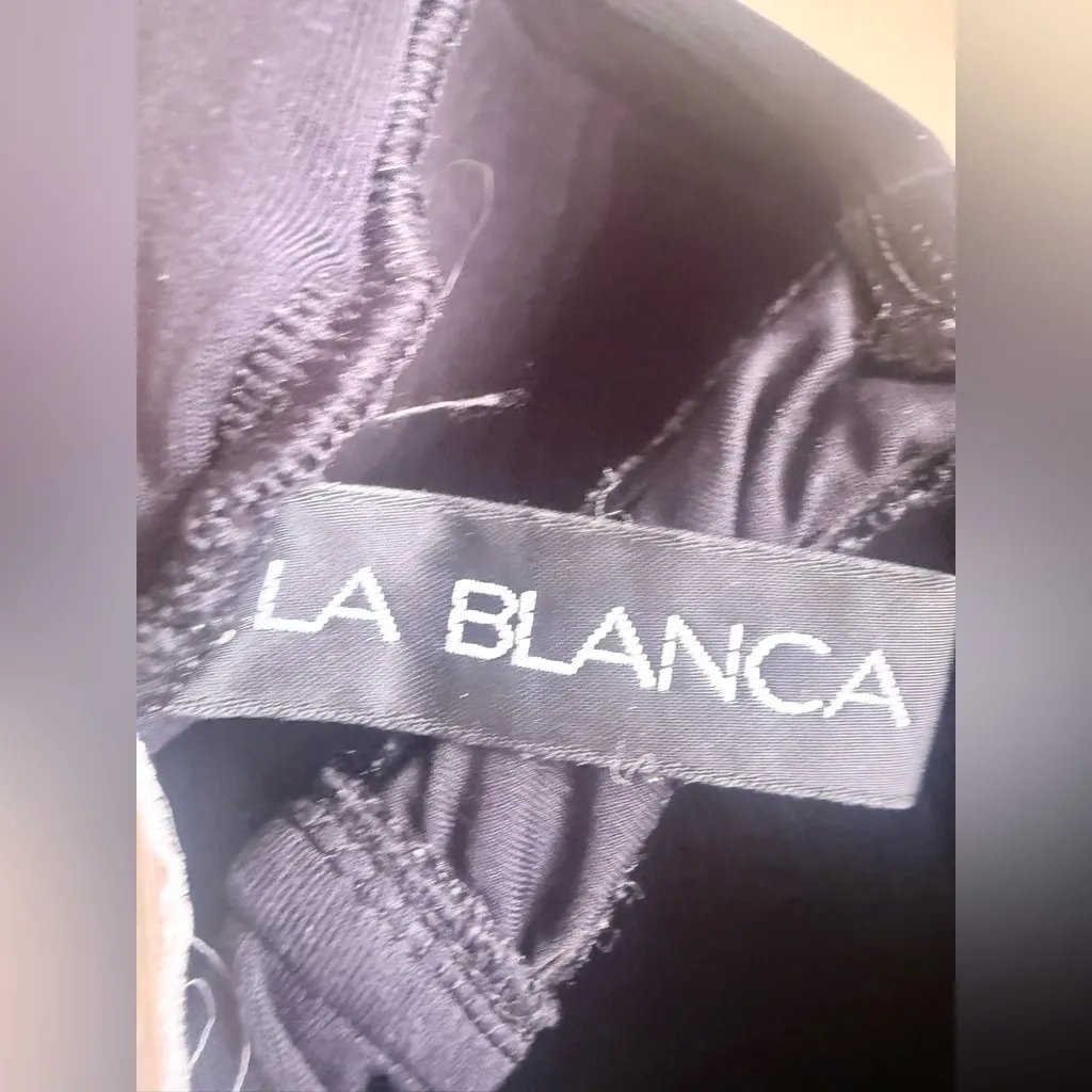 La Blanca Island Goddess Black Twist Front Bandeau One Piece Swimsuit 14 - Image 8