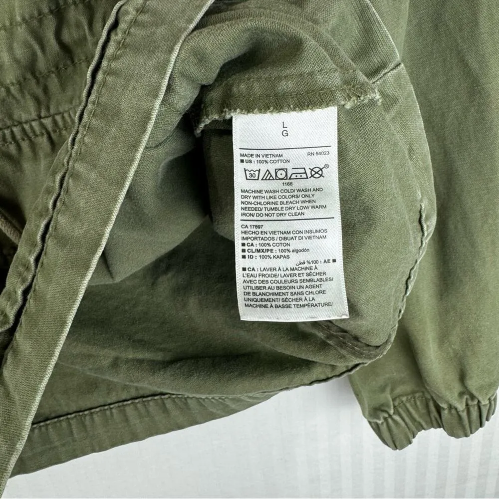 Old Navy Military Green Utility Jacket Women’s Size Large - Image 6