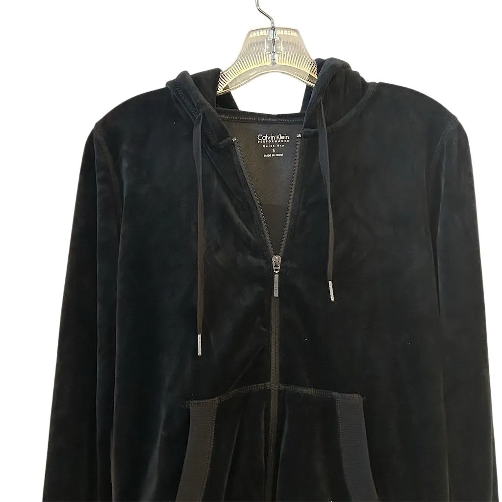 Calvin Klein Women's Black Full Zip Jacket Size S Casual Hooded - Image 12