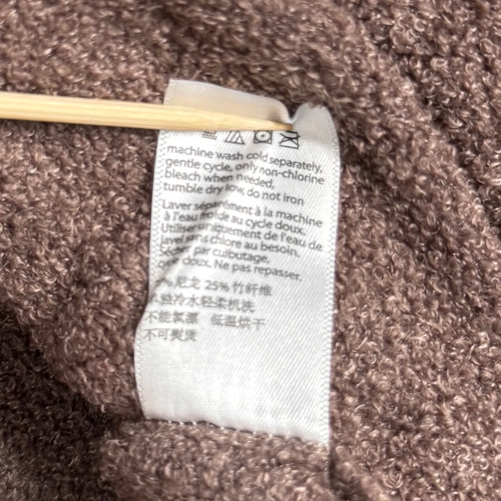 Barefoot Dreams Cardigan Womens S/M Brown Java Cozychic Lite Ribbed Island Wrap‎ - Image 7