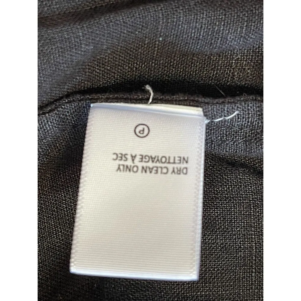 Brochu Walker Dress St. Tropez Onyx Black Linen Dropped Waist‎ Size M Resort - Image 11