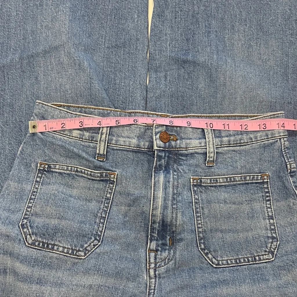 Madewell wide leg crop jeans.  Size 28 - Image 8