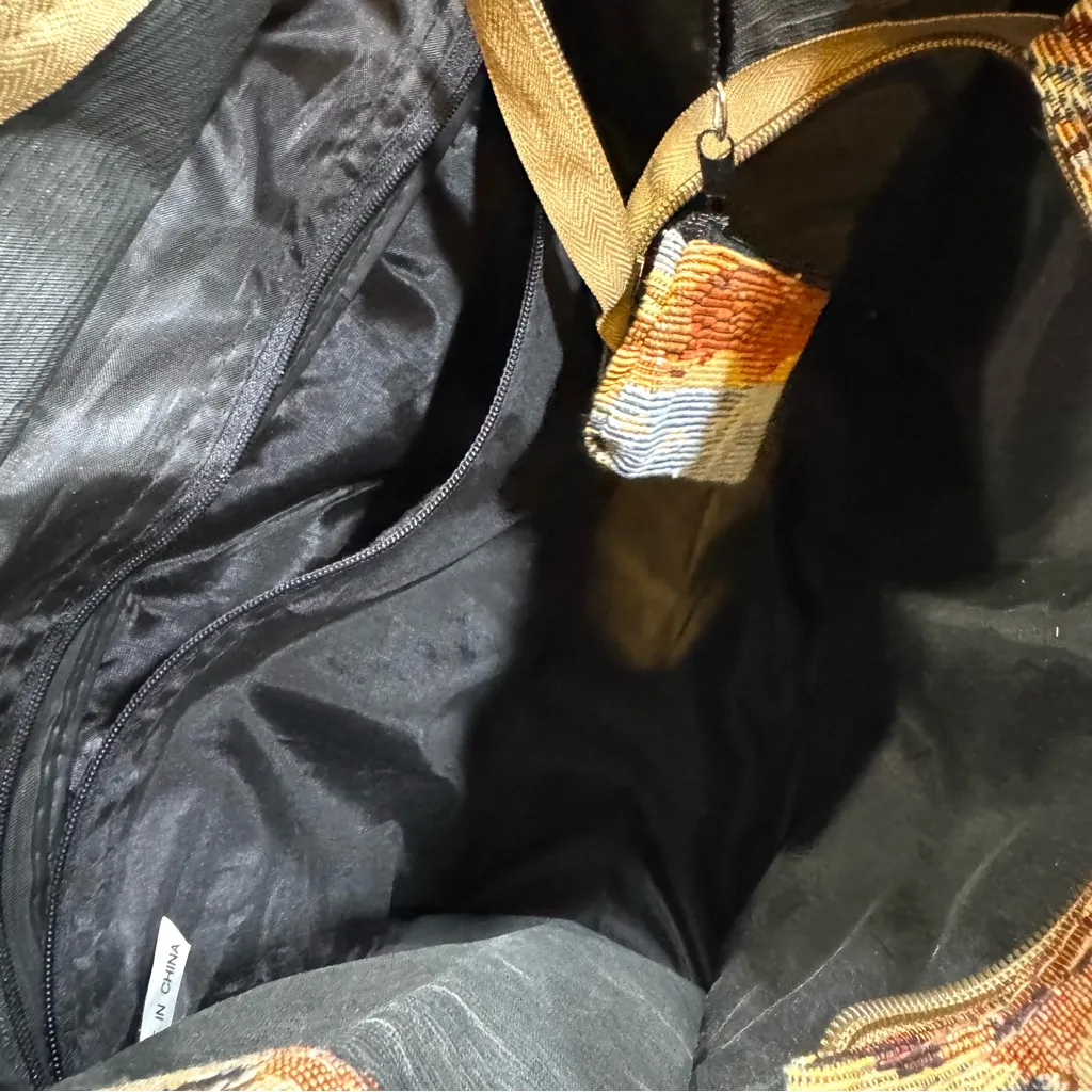 Jade Vintage Tapestry Beach Theme Tote Bag Tan - Image 10