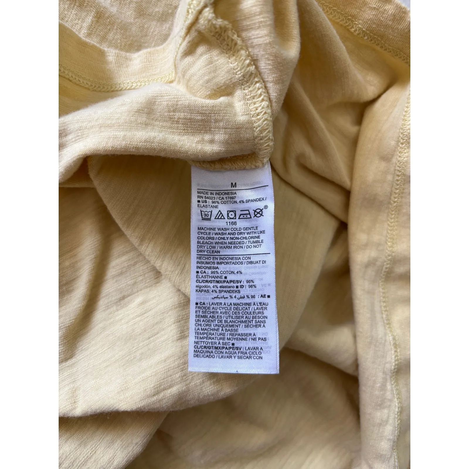 Old Navy Dress Womens Medium Butter‎ Yellow Tiered Midi Beachy Coastal Casual - Image 4