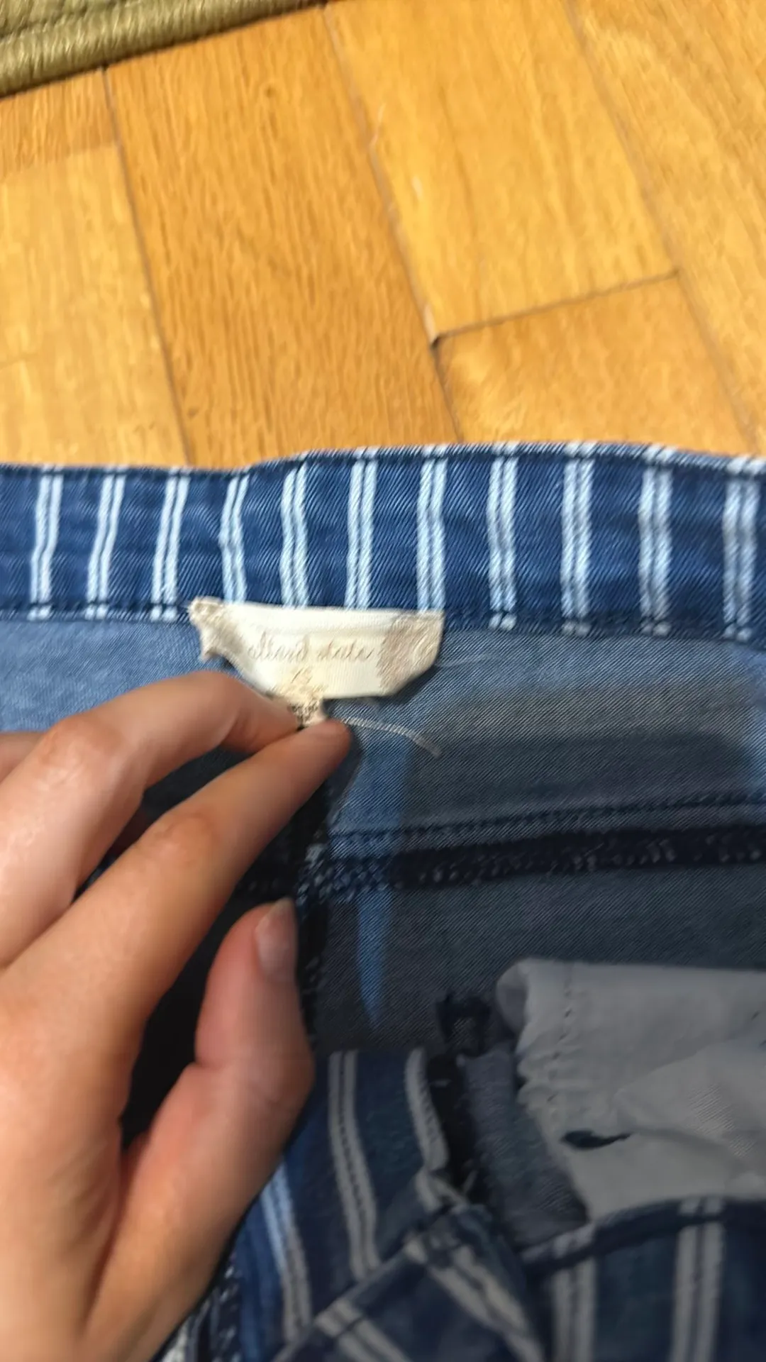 Striped Denim Flare Pants - Image 3