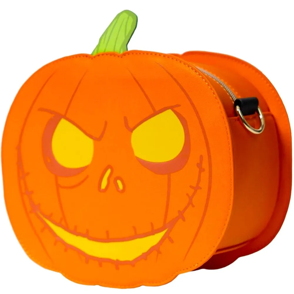 Loungefly The Nightmare Before Christmas Jack O Lantern GITD Crossbody Purse NWT - Image 2